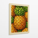 Ilustração vibrante de um padrão tropical de ananás - Vicky Hanggara | Cuadro decorativo de Canvas Lab