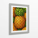 Ilustração vibrante de um padrão tropical de ananás - Vicky Hanggara | Cuadro decorativo de Canvas Lab
