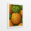 Ilustração vibrante de um padrão tropical de ananás - Vicky Hanggara | Cuadro decorativo de Canvas Lab