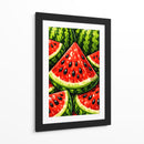 Fatias vibrantes de melancia num mergulho refrescante de verão. - Vicky Hanggara | Cuadro decorativo de Canvas Lab