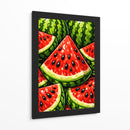 Fatias vibrantes de melancia num mergulho refrescante de verão. - Vicky Hanggara | Cuadro decorativo de Canvas Lab