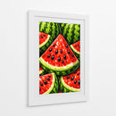 Fatias vibrantes de melancia num mergulho refrescante de verão. - Vicky Hanggara | Cuadro decorativo de Canvas Lab