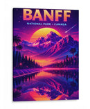 Parque Nacional de Banff, Canadá - Paisagem Retro - Vicky Hanggara | Cuadro decorativo de Canvas Lab