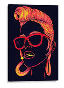 Chica naranja neón | Cuadro decorativo de Canvas Lab