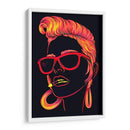Chica naranja neón | Cuadro decorativo de Canvas Lab