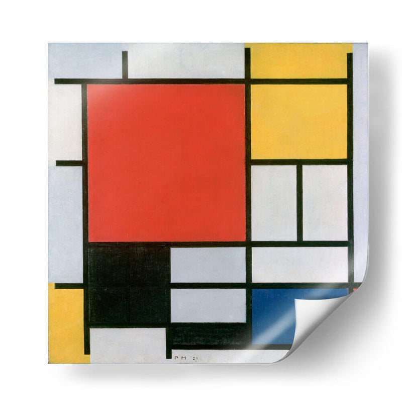 Composición en rojo, amarillo, azul y negro - Piet Mondrian | Cuadro decorativo de Canvas Lab