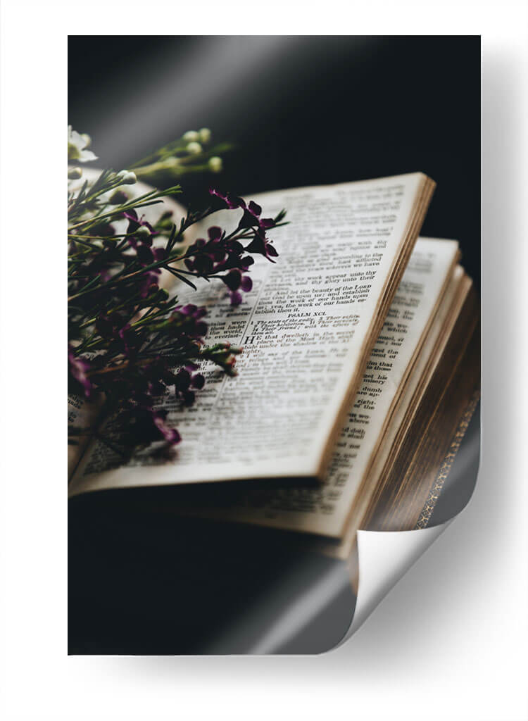 Biblia y flores | Cuadro decorativo de Canvas Lab