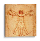 Hombre de Vitruvio - Leonardo da Vinci | Cuadro decorativo de Canvas Lab
