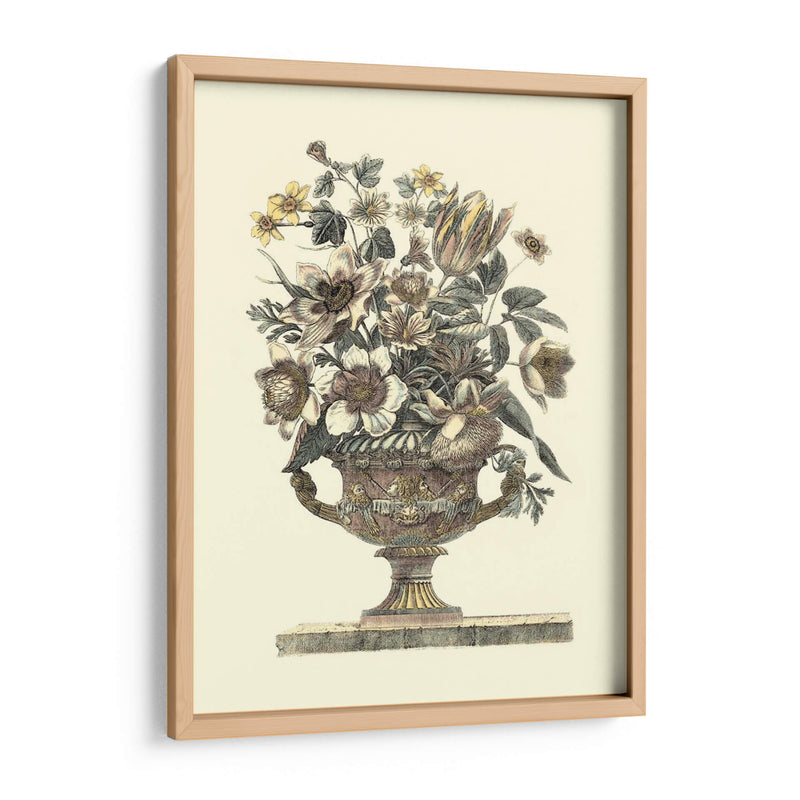 Flores En Una Urna I - Sepia - Roy Piranesi | Cuadro decorativo de Canvas Lab