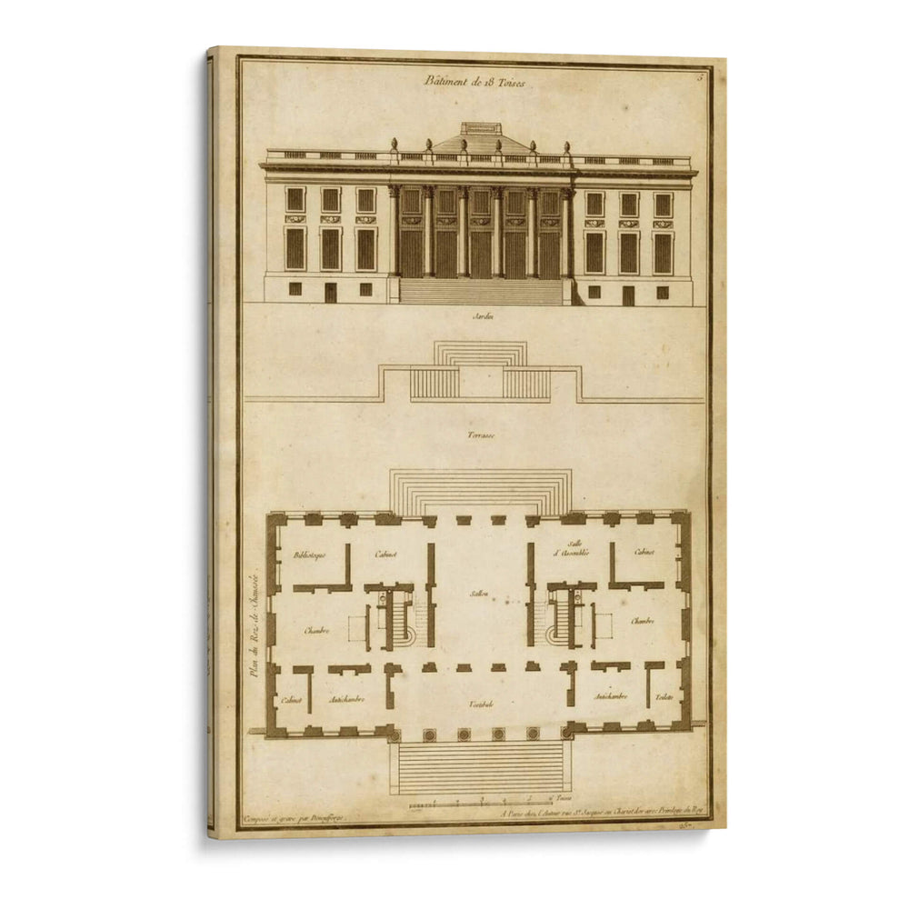 Edificio Vintage Y Plan Ii - Deneufforge | Cuadro decorativo de Canvas Lab