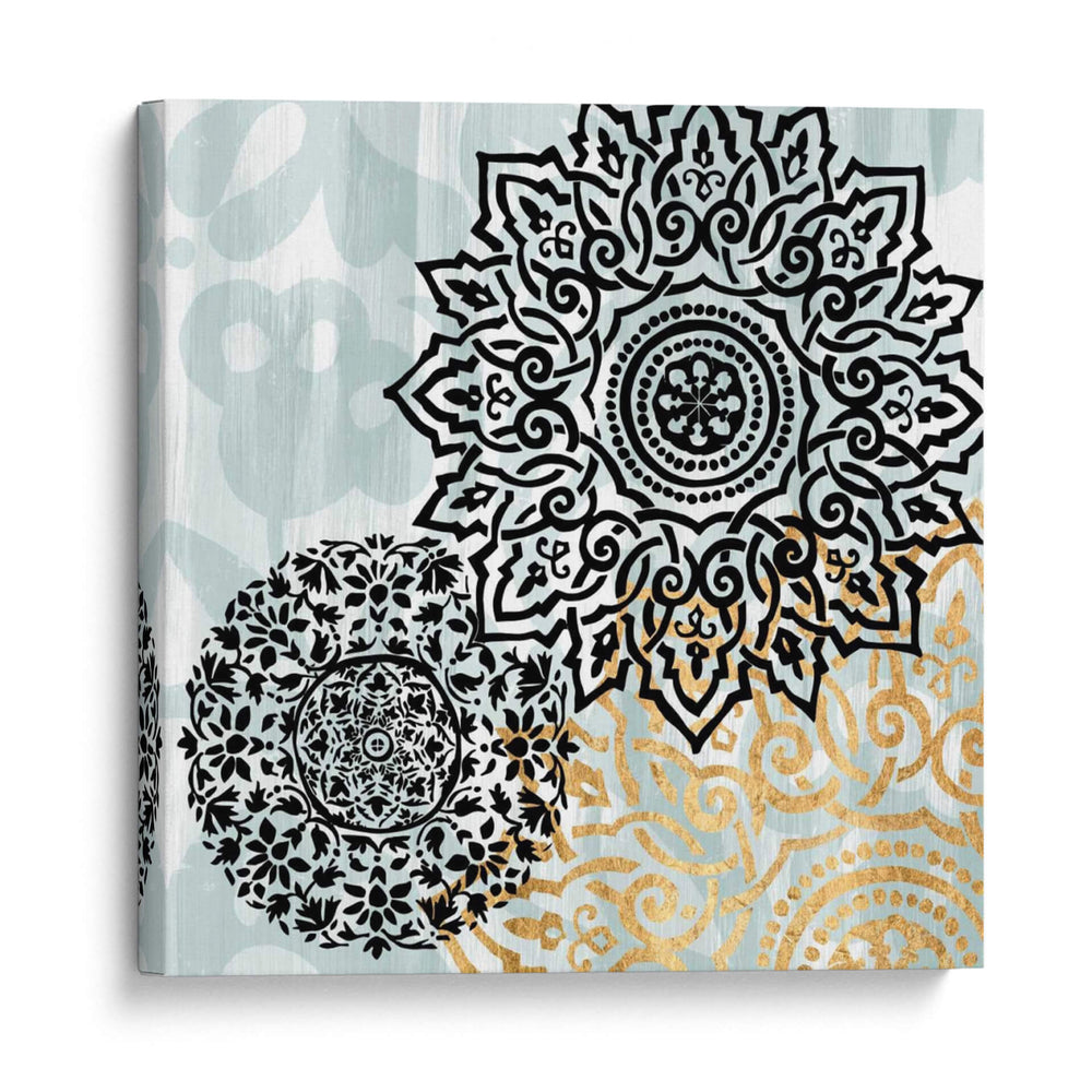 Rosetones En Aqua I - Studio W | Cuadro decorativo de Canvas Lab