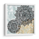 Rosetones En Aqua I - Studio W | Cuadro decorativo de Canvas Lab