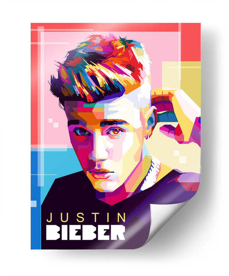 Justin Bieber pop art | Cuadro decorativo de Canvas Lab