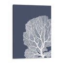 Corales Blancos En Índigo Azul B - Fab Funky | Cuadro decorativo de Canvas Lab