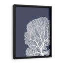Corales Blancos En Índigo Azul B - Fab Funky | Cuadro decorativo de Canvas Lab