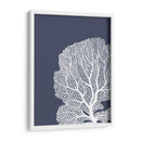 Corales Blancos En Índigo Azul B - Fab Funky | Cuadro decorativo de Canvas Lab