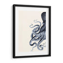 Octopus Índigo Azul Y Crema A - Fab Funky | Cuadro decorativo de Canvas Lab