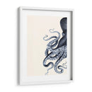 Octopus Índigo Azul Y Crema A - Fab Funky | Cuadro decorativo de Canvas Lab