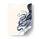 Octopus Índigo Azul Y Crema A - Fab Funky | Cuadro decorativo de Canvas Lab
