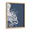 Octopus Índigo Azul Y Crema B - Fab Funky | Cuadro decorativo de Canvas Lab