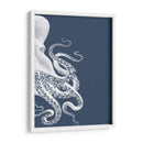 Octopus Índigo Azul Y Crema B - Fab Funky | Cuadro decorativo de Canvas Lab