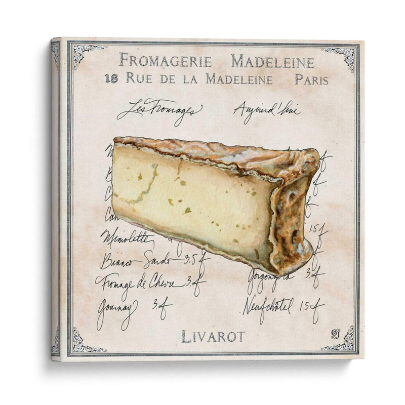 Fromages Iv - Ginny Joyner | Cuadro decorativo de Canvas Lab