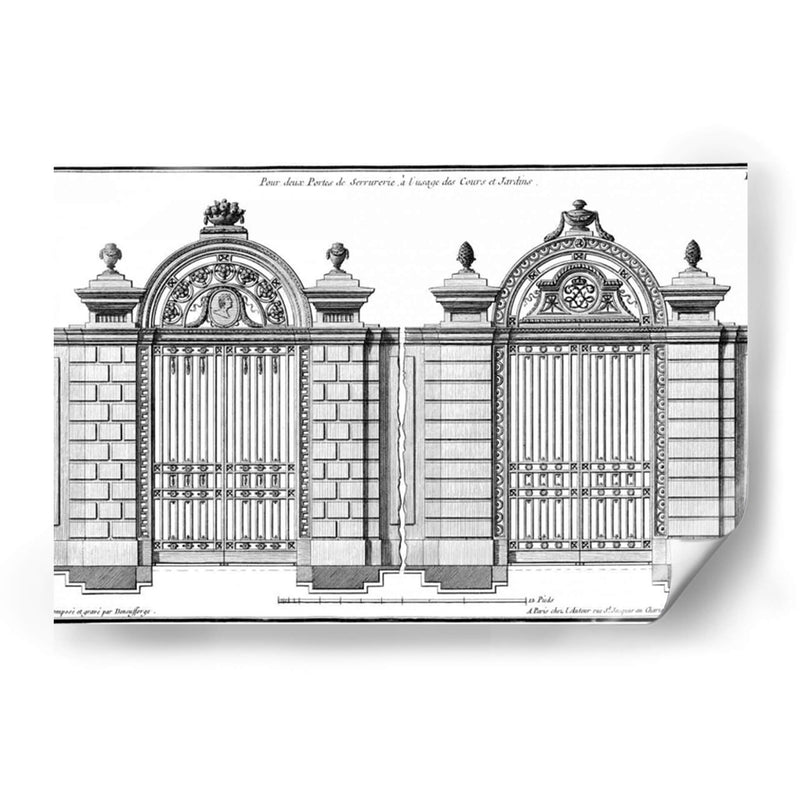 Custom Neufforge Gate Planprint I - Neufforge | Cuadro decorativo de Canvas Lab