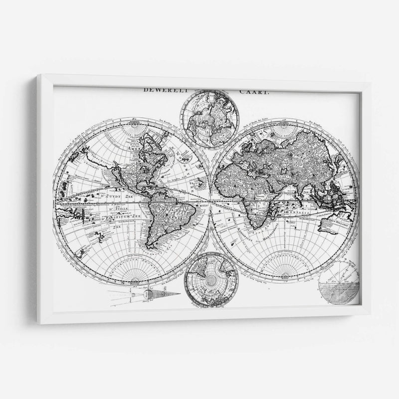 Plan Personalizado Del Mapa Del Mundo - Studio W | Cuadro decorativo de Canvas Lab