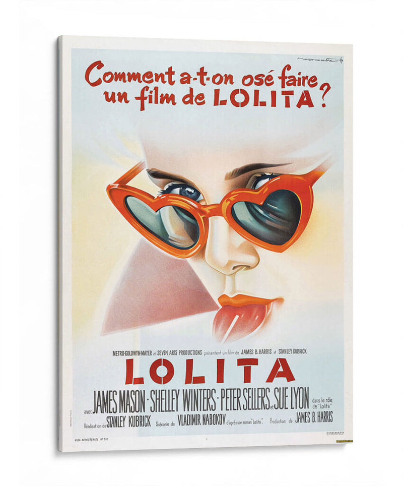 LOLITA 絵 160cm CINEMATO 29. R. MARSOULAN Lolita poster Cuadro Decorativo, Canvas Lab