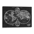 Mapa Del Mundo De Carbón - Studio W | Cuadro decorativo de Canvas Lab