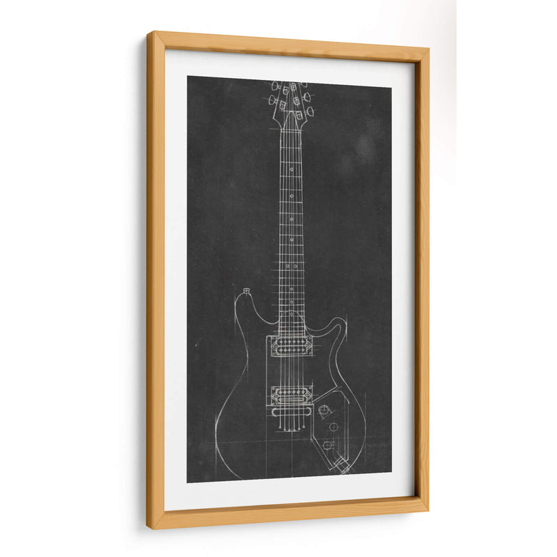 Blueprint De Guitarra Eléctrica Ii - Ethan Harper | Cuadro decorativo de Canvas Lab