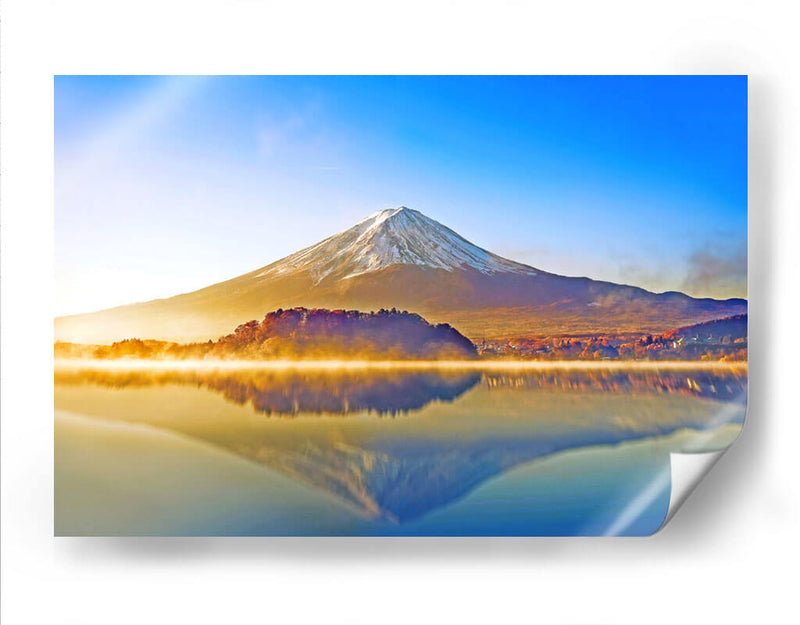 Monte Fuji a color | Cuadro decorativo de Canvas Lab