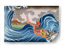 Nichiren Calming the Storm - Utagawa Kuniyoshi | Cuadro decorativo de Canvas Lab