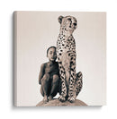 Niña y Leopardo | Cuadro decorativo de Canvas Lab