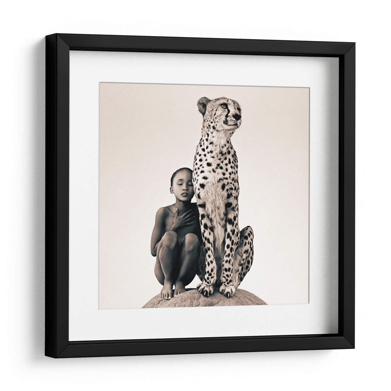 Niña y Leopardo | Cuadro decorativo de Canvas Lab