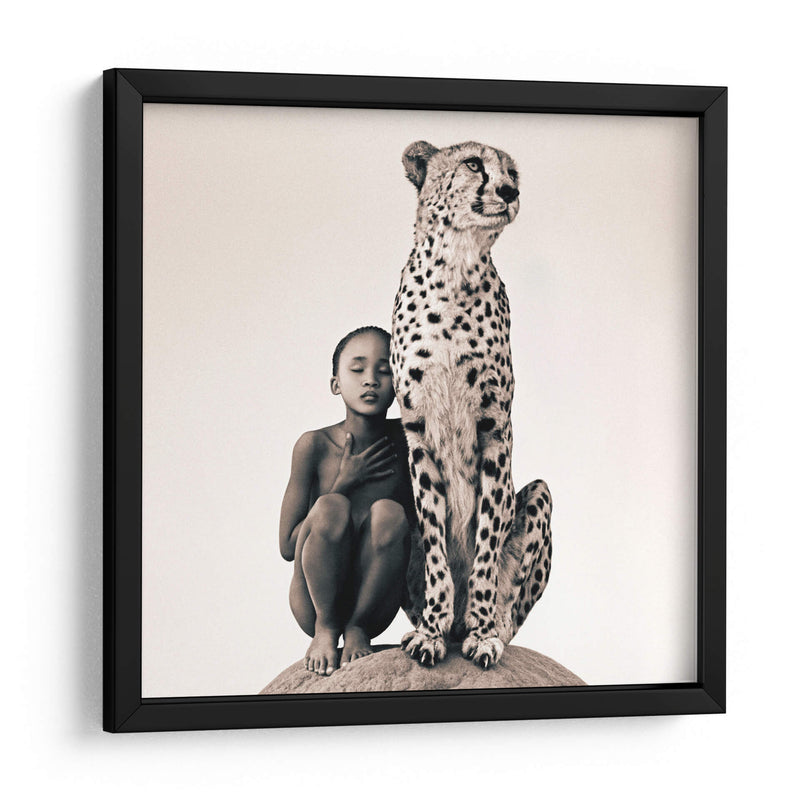 Niña y Leopardo | Cuadro decorativo de Canvas Lab