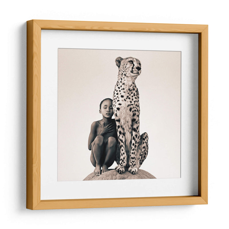 Niña y Leopardo | Cuadro decorativo de Canvas Lab