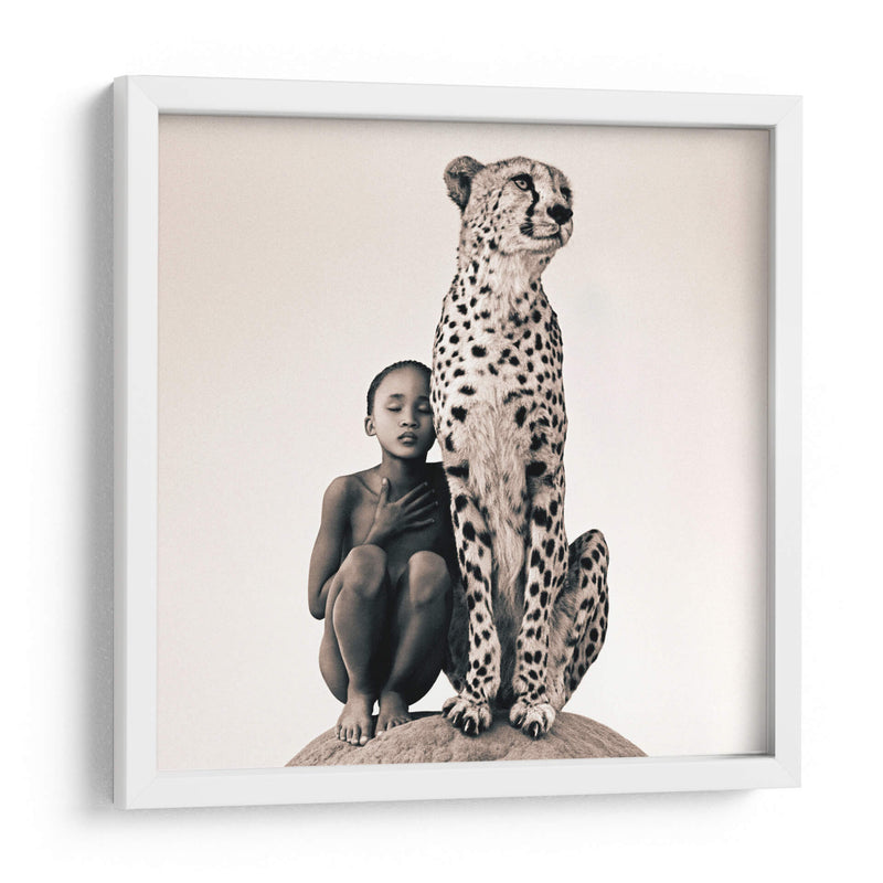 Niña y Leopardo | Cuadro decorativo de Canvas Lab