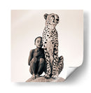 Niña y Leopardo | Cuadro decorativo de Canvas Lab