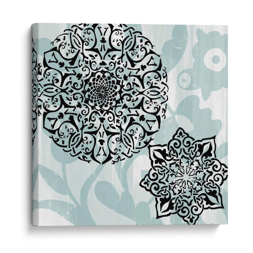Rosetones En Aqua Iv - Studio W | Cuadro decorativo de Canvas Lab