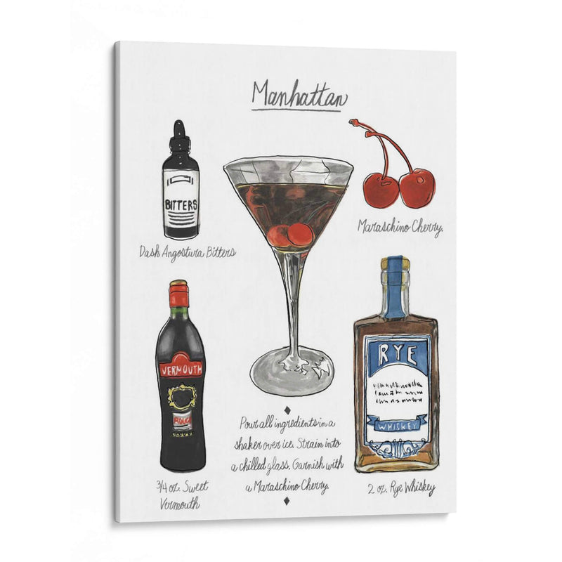 Coctel Clásico - Manhattan - Naomi McCavitt | Cuadro decorativo de Canvas Lab