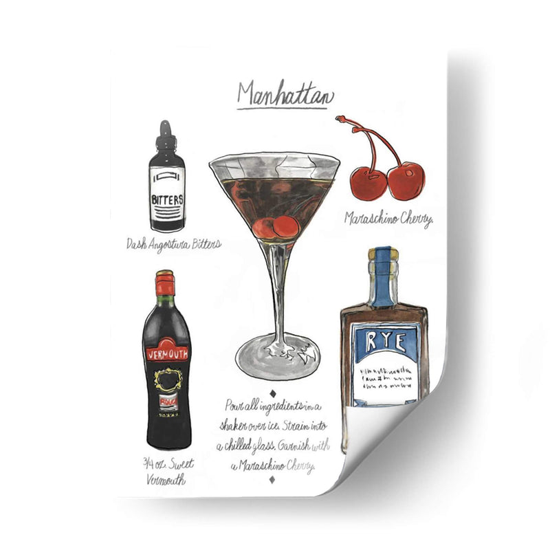Coctel Clásico - Manhattan - Naomi McCavitt | Cuadro decorativo de Canvas Lab