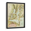 Mapa Petite Del Puerto De Nueva York. | Cuadro decorativo de Canvas Lab