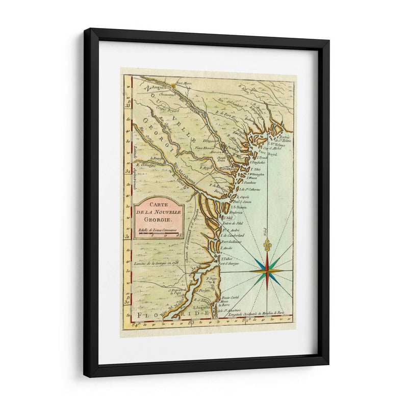 Mapa Petite De Georgia | Cuadro decorativo de Canvas Lab