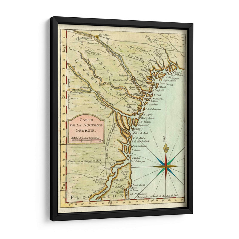 Mapa Petite De Georgia | Cuadro decorativo de Canvas Lab