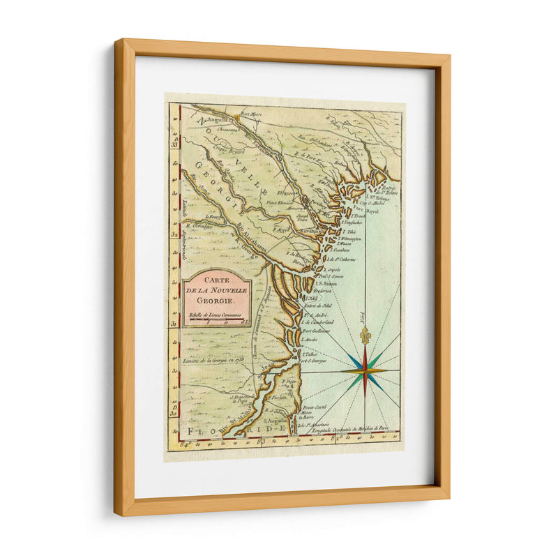 Mapa Petite De Georgia | Cuadro decorativo de Canvas Lab