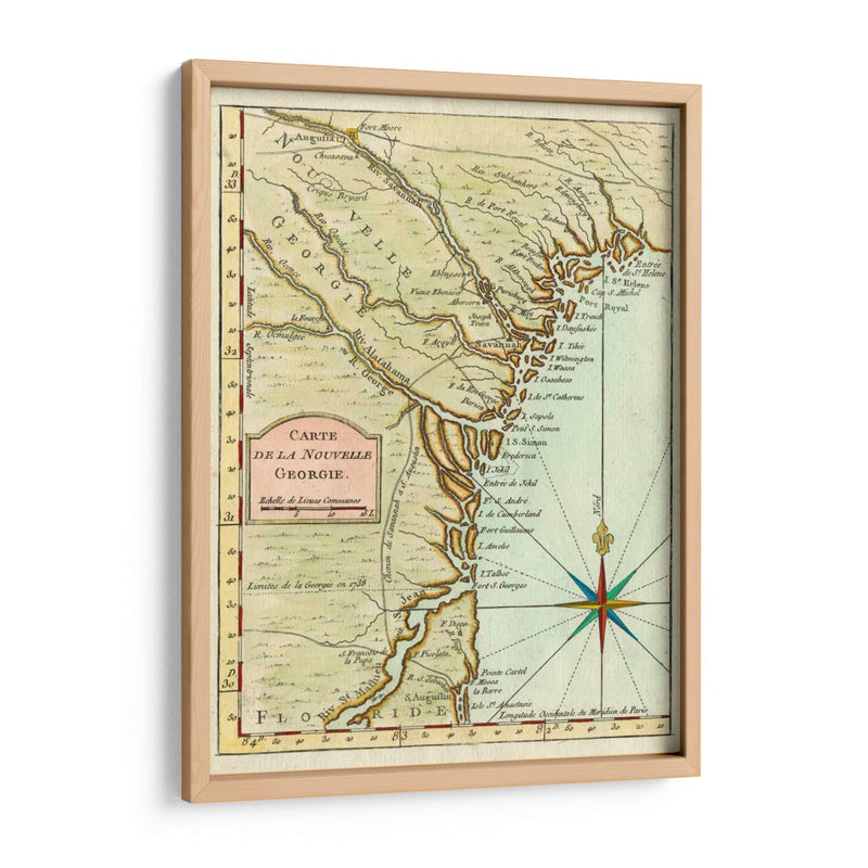 Mapa Petite De Georgia | Cuadro decorativo de Canvas Lab