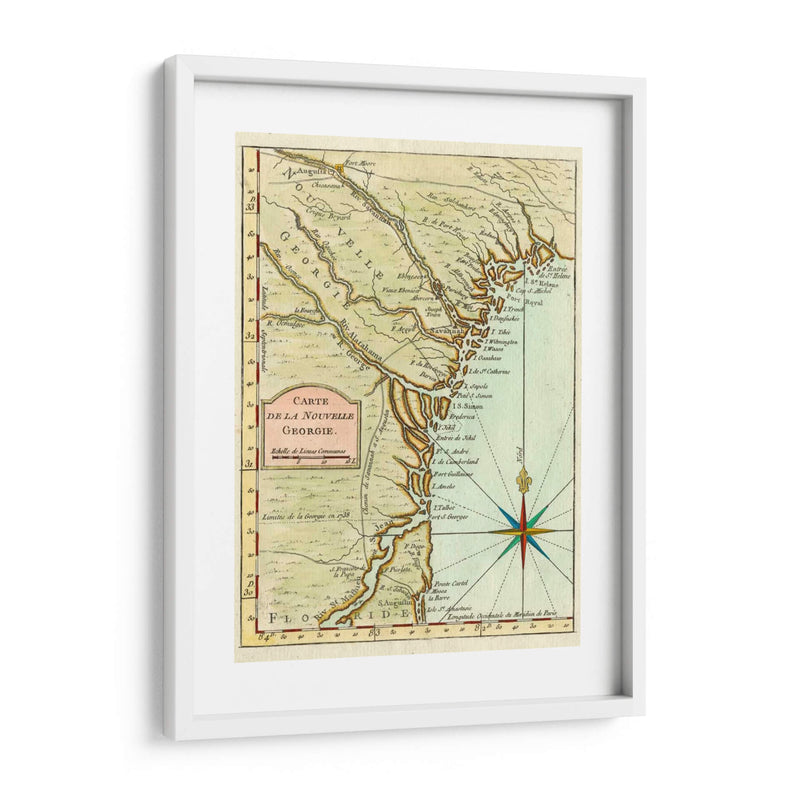 Mapa Petite De Georgia | Cuadro decorativo de Canvas Lab