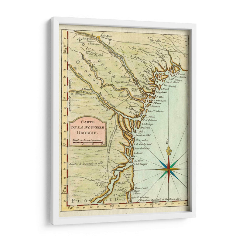 Mapa Petite De Georgia | Cuadro decorativo de Canvas Lab