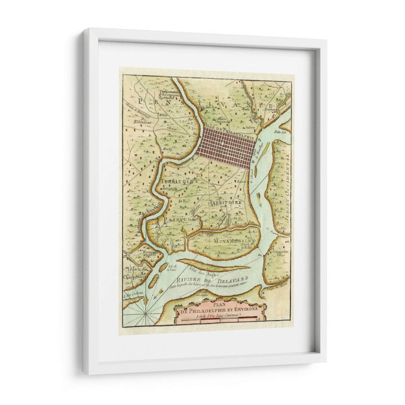 Petite Mapa De Filadelfia | Cuadro decorativo de Canvas Lab
